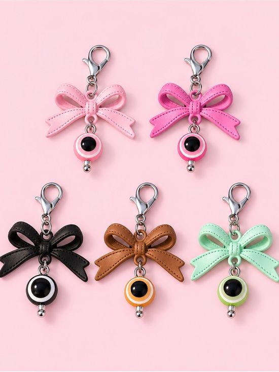 Hand Crafted Accessories - Evil Eye Bow Charm